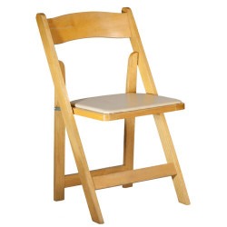 Resin Folding Chair - Natural Wood