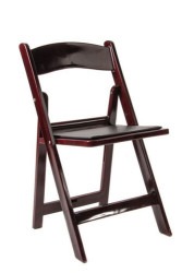 Resin Folding Chair - Mahogany