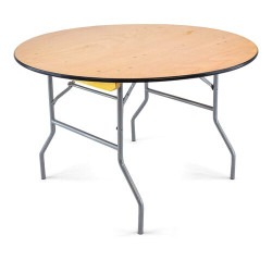 48 Round Wood Folding Table