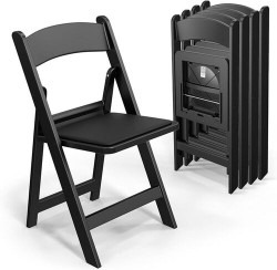 Resin Folding Chair - Black